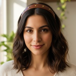 Cerchietto in vera pelle -...